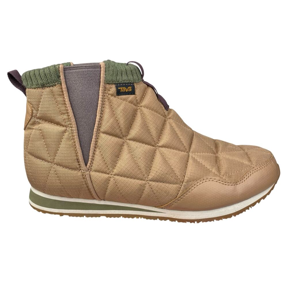 Teva Women’s ReEmber Tan Quilted Ankle Boot Size US 11